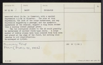 Marionburgh, NJ13NE 3, Ordnance Survey index card, page number 2, Verso