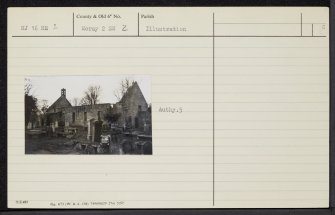 Duffus, Old Parish Church, NJ16NE 2, Ordnance Survey index card, Recto