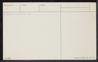Knock Of Alves, NJ16SE 7, Ordnance Survey index card, Verso