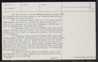 Tom Of Ruthrie, NJ23NE 3, Ordnance Survey index card, page number 2, Verso