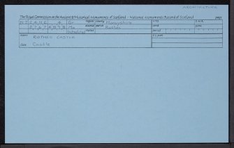 Rothes Castle, NJ24NE 4, Ordnance Survey index card, Recto
