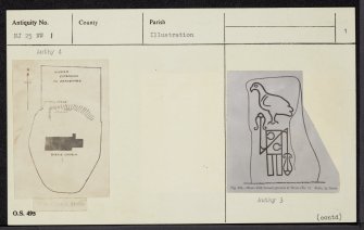 Birnie Parish Church, NJ25NW 1, Ordnance Survey index card, page number 1, Recto