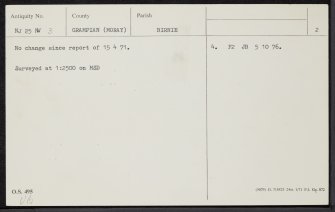 Bible Stone, NJ25NW 3, Ordnance Survey index card, page number 2, Recto