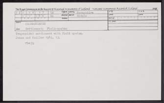 Paddockhaugh, NJ25NW 17, Ordnance Survey index card, Recto