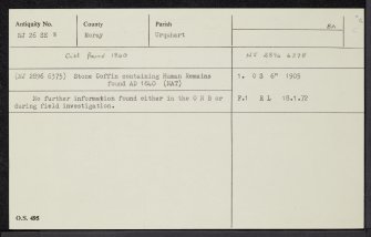 Innesmill, NJ26SE 8, Ordnance Survey index card, Recto