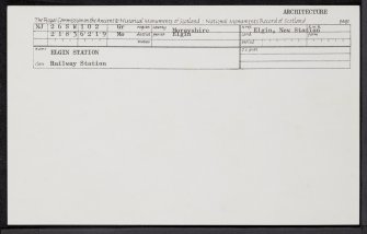 Elgin Station, NJ26SW 102, Ordnance Survey index card, Recto