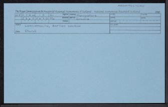 Lossiemouth, Branderburgh, King Street, Lossiemouth Baptist Church, NJ27SW 12, Ordnance Survey index card, Recto