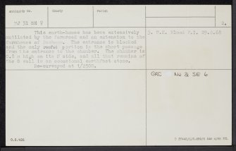 Buchaam, NJ31SE 8, Ordnance Survey index card, page number 2, Verso