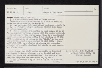 Mulloch, NJ40SE 7, Ordnance Survey index card, page number 2, Verso