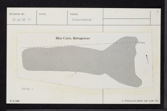 Blue Cairn, Balnagowan, NJ40SE 21, Ordnance Survey index card, Recto