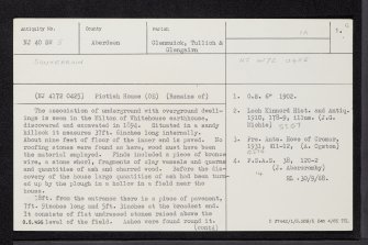Milton Of Whitehouse, NJ40SW 5, Ordnance Survey index card, page number 1, Recto