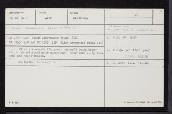 Bridgend, NJ41NE 6, Ordnance Survey index card, Recto