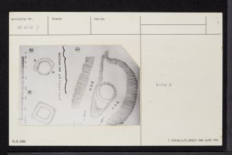 Peel Of Fichlie, NJ41SE 7, Ordnance Survey index card, Verso