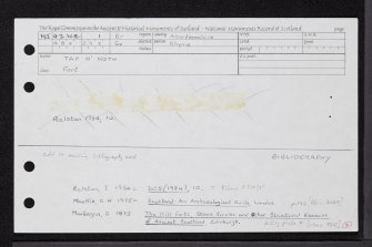 Tap O' Noth, NJ42NE 1, Ordnance Survey index card, Recto