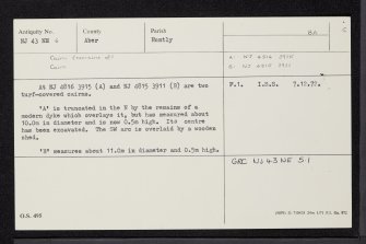 Bar Hill, NJ43NE 6, Ordnance Survey index card, Recto