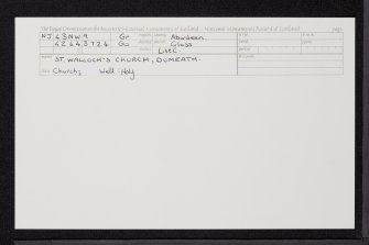 Walla' Kirk Graveyard, NJ43NW 9, Ordnance Survey index card, Recto