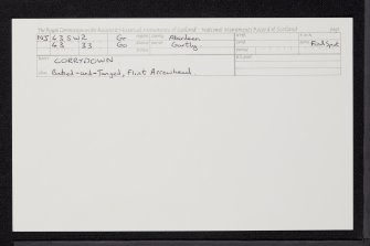 Corrydown, NJ43SW 2, Ordnance Survey index card, Recto
