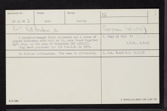 Corrydown, NJ43SW 2, Ordnance Survey index card, Recto