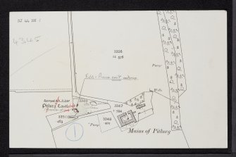 Pitlurg Castle, NJ44NW 1, Ordnance Survey index card, Recto