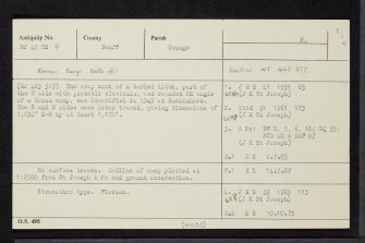 Auchinhove, NJ45SE 5, Ordnance Survey index card, page number 1, Recto