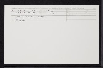 Davoch Of Grange, Lady Hill, Grange Burial-Ground, NJ45SE 8, Ordnance Survey index card, Recto
