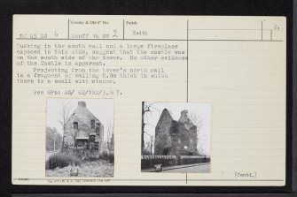 Keith, Station Road, Milton Tower, NJ45SW 4, Ordnance Survey index card, page number 2, Verso