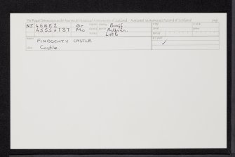 Findochty Castle, NJ46NE 2, Ordnance Survey index card, Recto