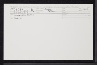 Chalmers Slack, NJ46NE 6, Ordnance Survey index card, Recto