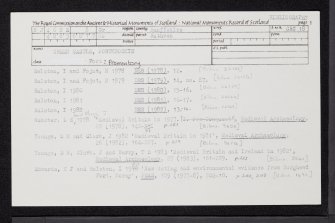 Portknockie, Green Castle, NJ46NE 8, Ordnance Survey index card, page number 1, Recto