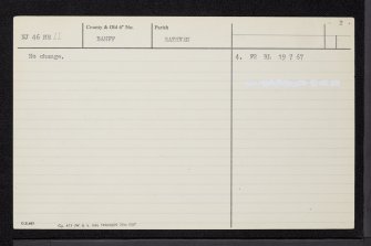 Findochty Harbour, NJ46NE 11, Ordnance Survey index card, page number 2, Verso