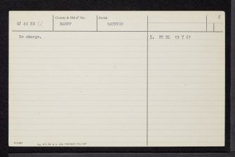 Janet's Well, NJ46NE 12, Ordnance Survey index card, page number 2, Verso