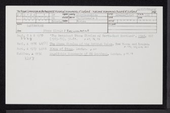 Druidstone, Druidsfield, NJ51NE 1, Ordnance Survey index card, Recto