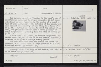 Crookmore, NJ51NE 16, Ordnance Survey index card, page number 2, Verso