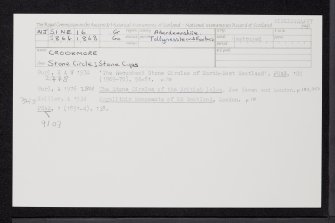 Crookmore, NJ51NE 16, Ordnance Survey index card, Recto