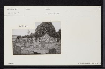 Kirkton Of Cushnie, St Bride's Church, Churchyard And Well, NJ51SW 2, Ordnance Survey index card, Recto