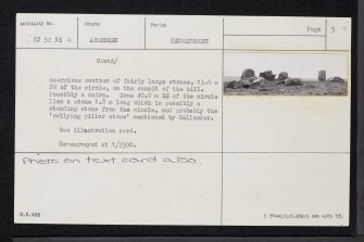 Ardlair, NJ52NE 4, Ordnance Survey index card, page number 5, Recto