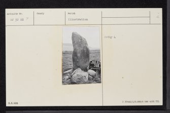 Johnston, The Ringing Stone, NJ52NE 7, Ordnance Survey index card, Recto