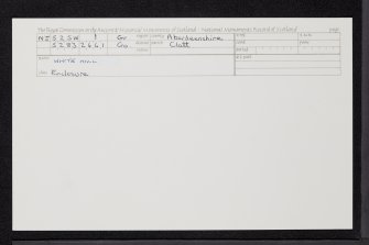 White Hill, NJ52SW 1, Ordnance Survey index card, Recto