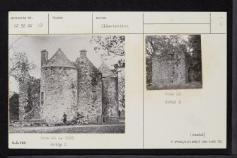 Terpersie Castle, NJ52SW 10, Ordnance Survey index card, Recto