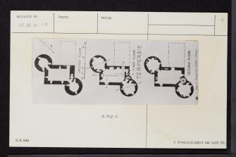 Terpersie Castle, NJ52SW 10, Ordnance Survey index card, Verso