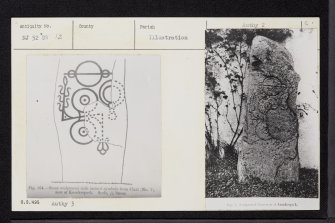 Knockespock House, Symbol Stone, NJ52SW 12, Ordnance Survey index card, Recto