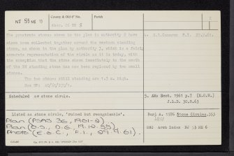 Stoneyfield, NJ53NE 10, Ordnance Survey index card, page number 2, Verso