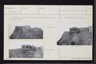 Findlater Castle, NJ56NW 15, Ordnance Survey index card, page number 3, Recto