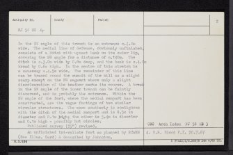 Durn Hill, NJ56SE 4, Ordnance Survey index card, page number 2, Verso