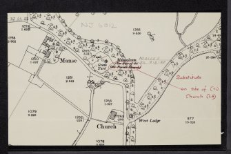 Cluny, Old Churchyard, NJ61SE 5, Ordnance Survey index card, Recto