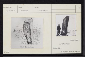 Luath's Stone, NJ61SW 5, Ordnance Survey index card, Recto