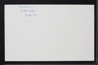 Dunnideer, NJ62NW 4, Ordnance Survey index card, Verso