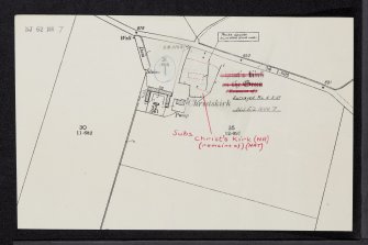 Kennethmont, Christ's Kirk Of Rathmuriel, NJ62NW 7, Ordnance Survey index card, Recto