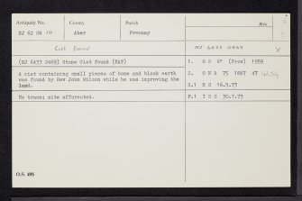 Upper Canada, NJ62SW 10, Ordnance Survey index card, Recto