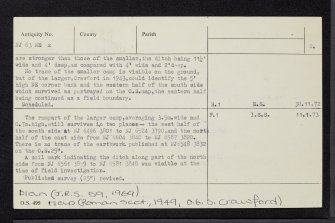 Glenmailen, NJ63NE 2, Ordnance Survey index card, page number 2, Verso
